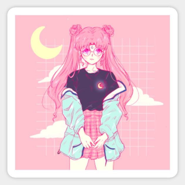 Aesthetic Sailor Moon Sailor Moon Sticker Teepublic 